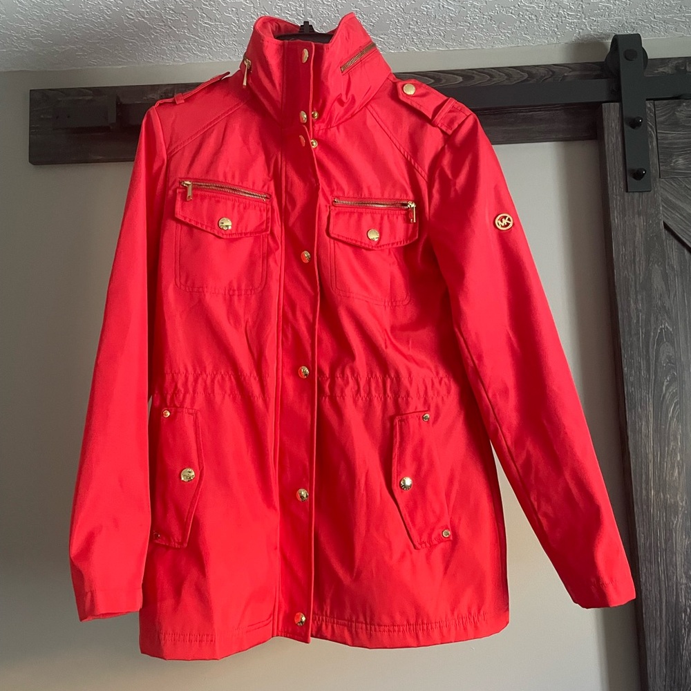 Michael Kors Red Jacket with Logo Lining